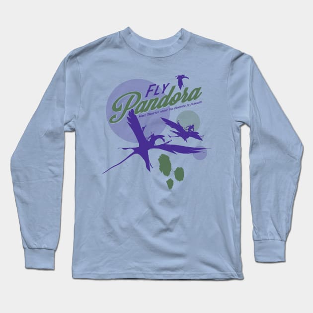 Fly Pandora Long Sleeve T-Shirt by MindsparkCreative